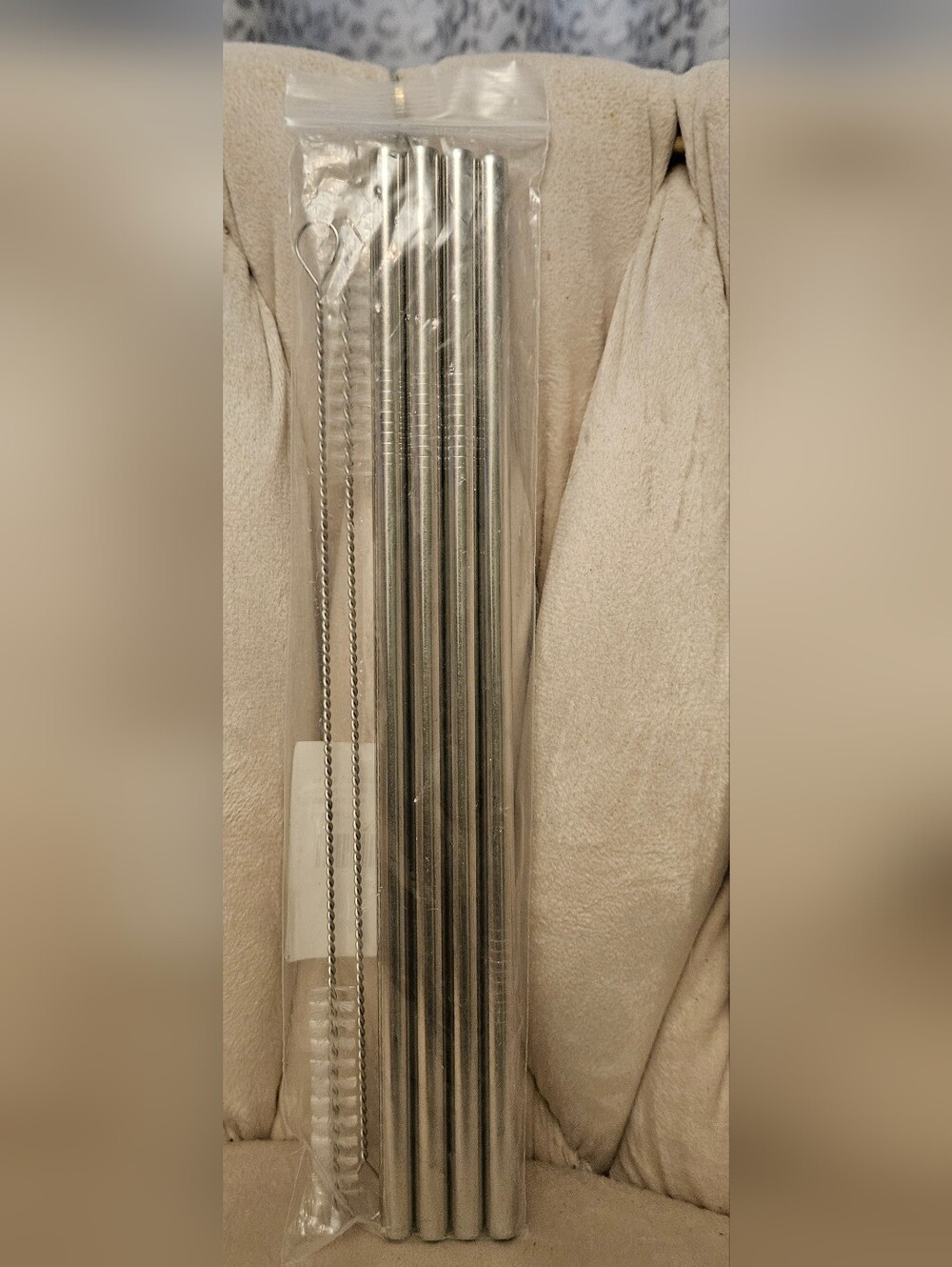 4 Pc Metal Straw Replacement For Hydro Flask 40 Oz With 2 Pc Brushes New